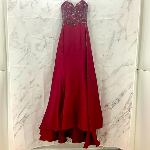 Rachel Allan Dresses & Skirts - Rachel Allan Couture Liquid Beaded and stones hi end national state local formal